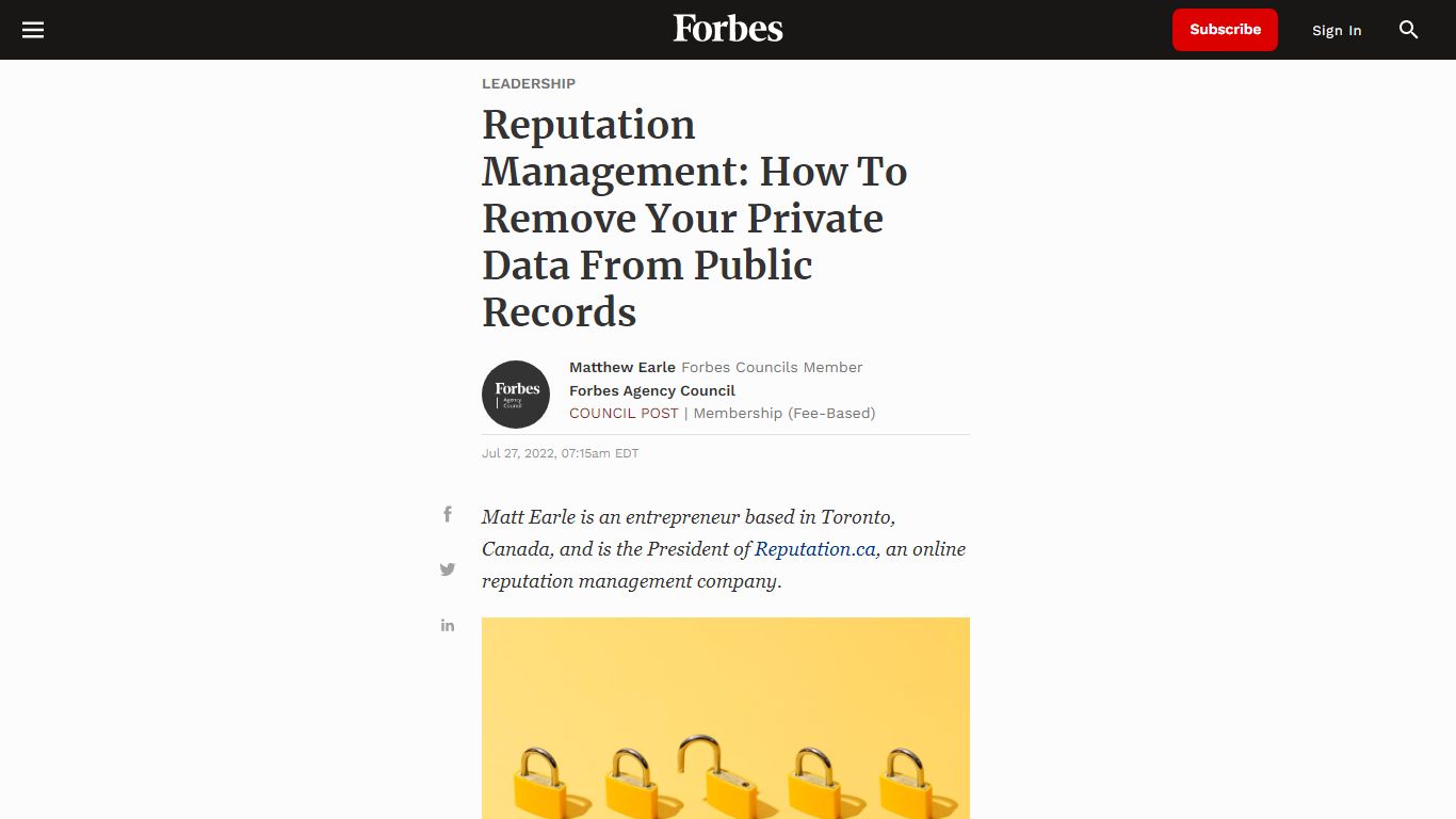 Reputation Management: How To Remove Your Private Data From Public Records